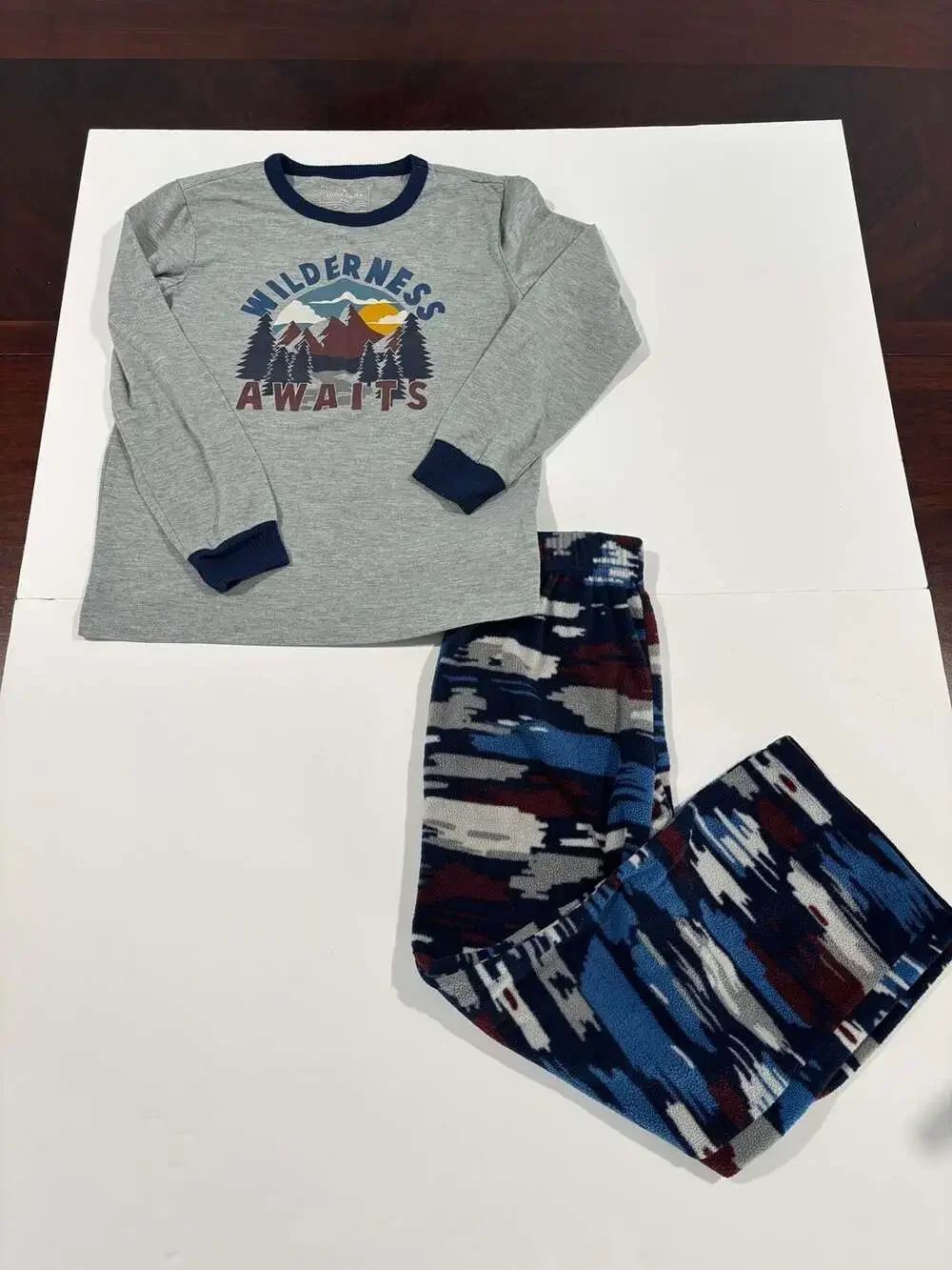 Eddie Bauer Boys Wilderness Awaits Graphic Pajama Set